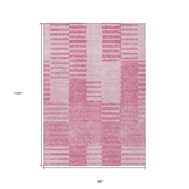 HomeRoots Striped Transitional Rectangle Outdoor Rug