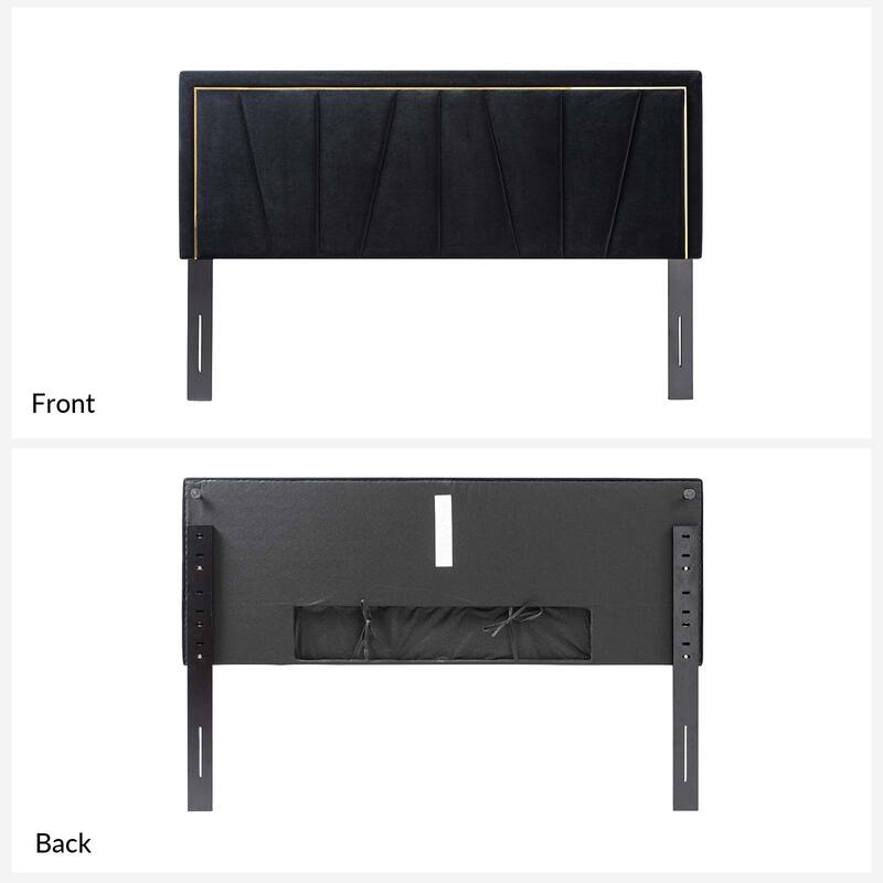 Eberhard Upholstered Tufted Contemporary Adjustable Wall-Mounted Headboard By HULALA HOME