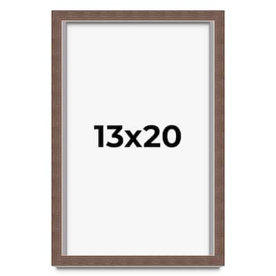 13x20 Shadow Box Frame Brown | 1.125 inches Deep Real Wood Rustic