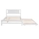 preview thumbnail 29 of 32, Full Size Platform Bed with Adjustable Trundle, Headboard for Added Stability, Pine Wood and MDF Construction, Grey