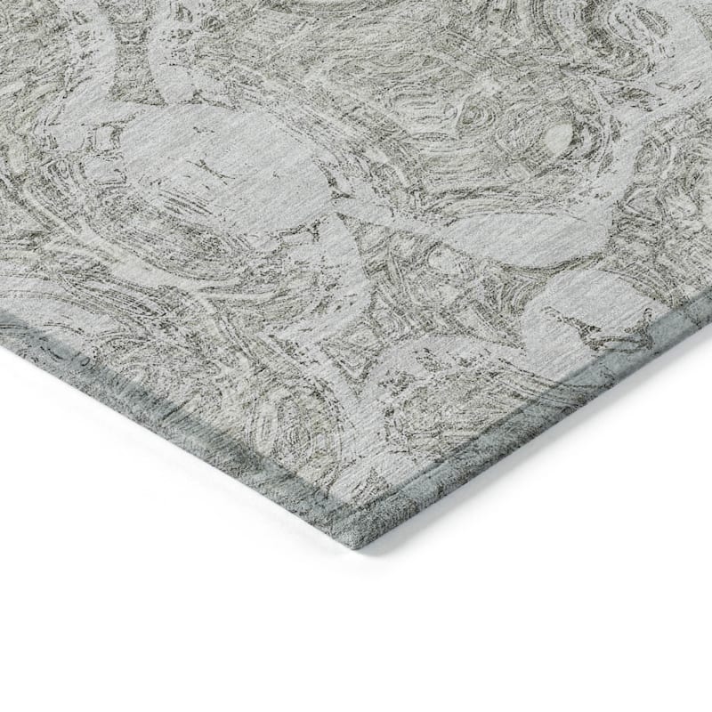 HomeRoots Abstract Transitional Rectangle Outdoor Rug