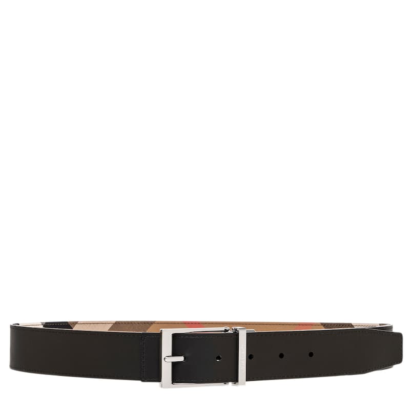 Burberry Men's Reversible Check Belt 1.4" Wide