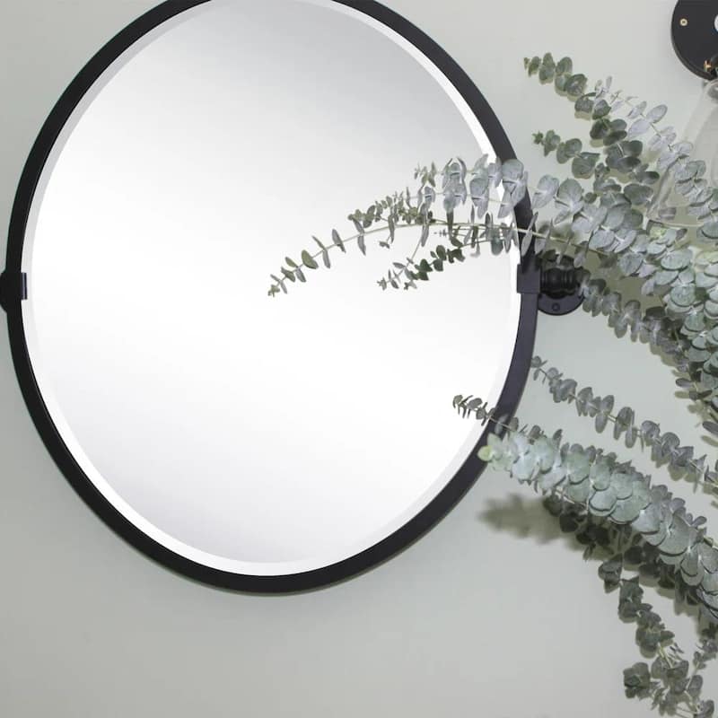 TEHOME Round Metal Wall Mirror - 26" x 26"
