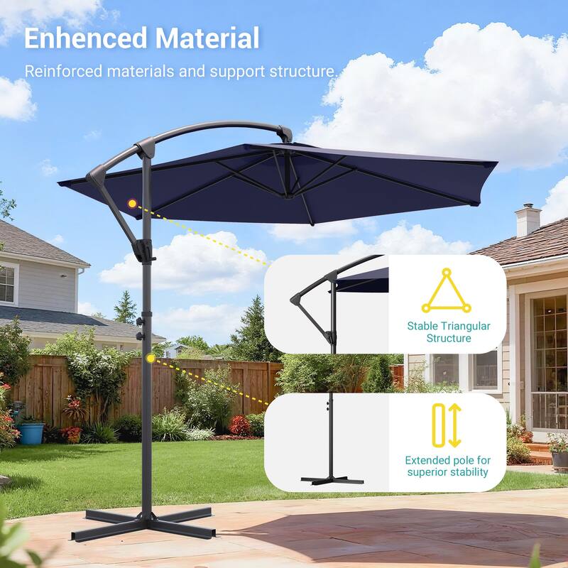 Sonkuki Outdoor 10FT Patio Offset umbrella for Garden