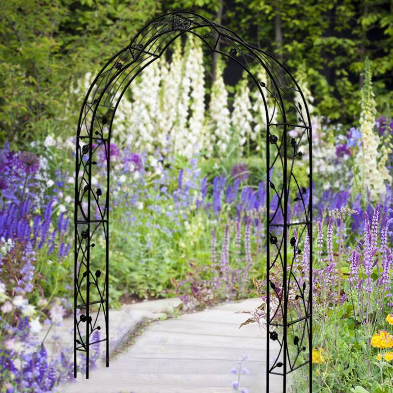 Metal arch trellis suitable for weddings and garden plant climbing