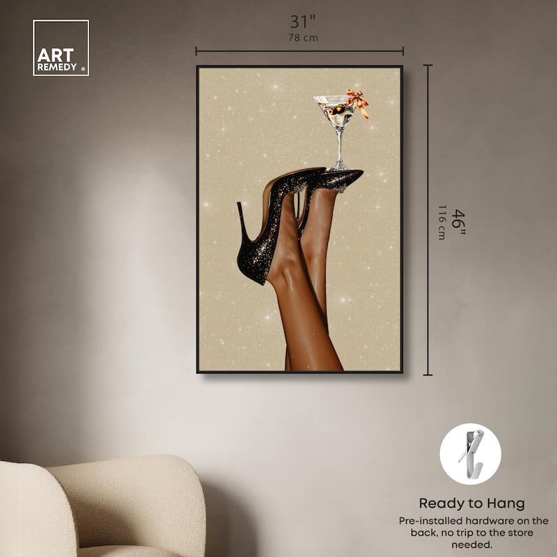 Martini on Display Canvas by Art Remedy