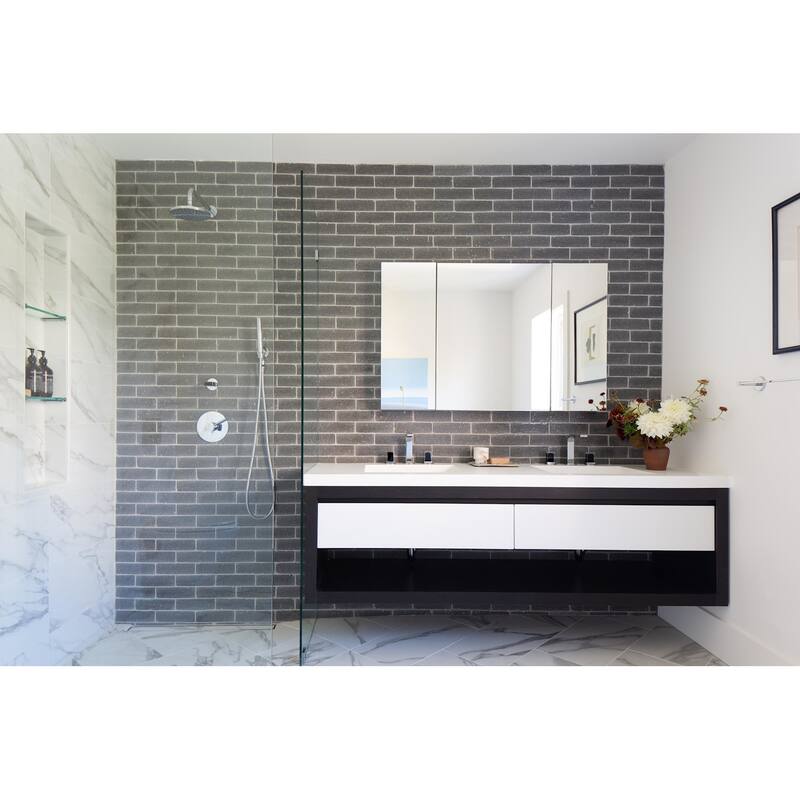 Robern Modular 36" x 11-1/4" Frameless Bathroom Mirror - Mirrored