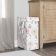 preview thumbnail 2 of 4, Sweet Jojo Designs Blush Pink Grey Boho Floral Girl Foldable Laundry Hamper with Handles Bohemian Farmhouse Shabby Watercolor