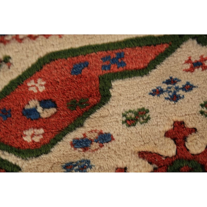 Geometric Anatolian Turkish Rug Handmade Wool Carpet - 5'4" x 6'2"