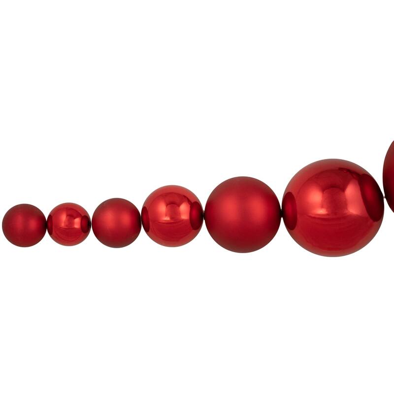 6' Shiny and Matte Shatterproof Ball Christmas Swag