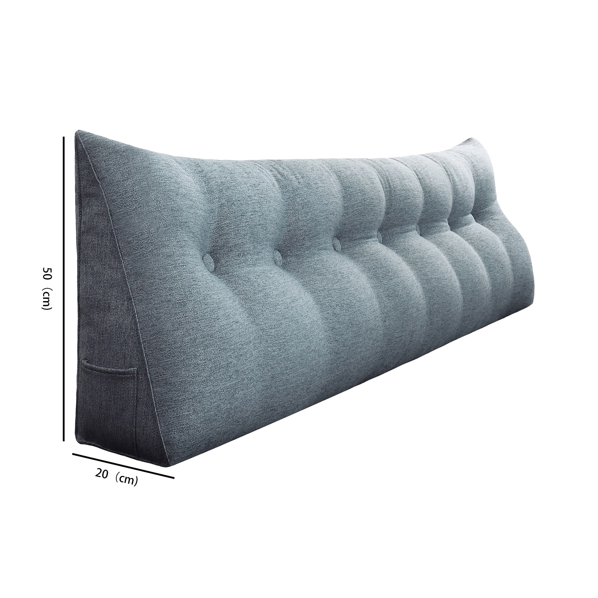 WOWMAX Bed Rest Wedge Back Reading Pillow Headboard Ivory King