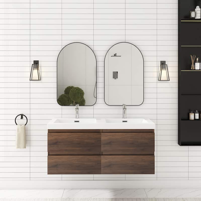 Floating Bathroom Vanity with two Resin Top