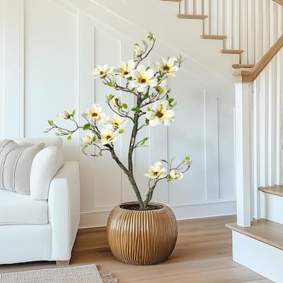 Faux Artificial Flower Tree, Magnolia Plants for Home Decor