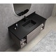 preview thumbnail 4 of 8, Dyconn Faucet Carrara Solid Surface Vanity in Black - 25"