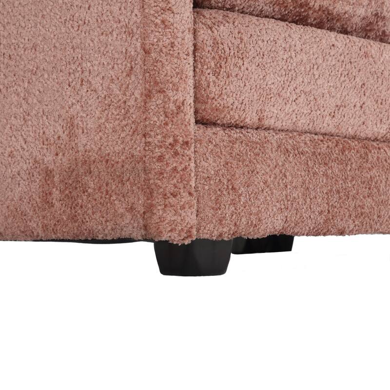 Cloud Chaise Lounge Couch L-shaped Sectional Sofa with Ottoman and Double Layered Seat Cushions for Living Room