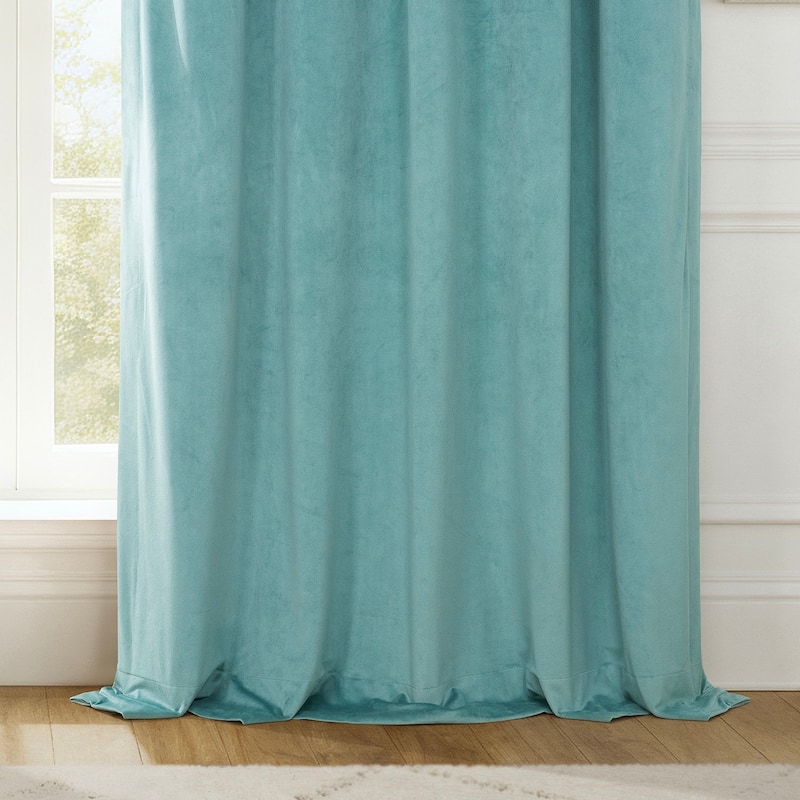 Exclusive Fabrics Signature Velvet Blackout Curtain 120 Inches Long (1 Panel)