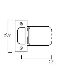DON-JO 2-3/4" X 2-1/2" Extended Lip Strike Plate - Polished Brass