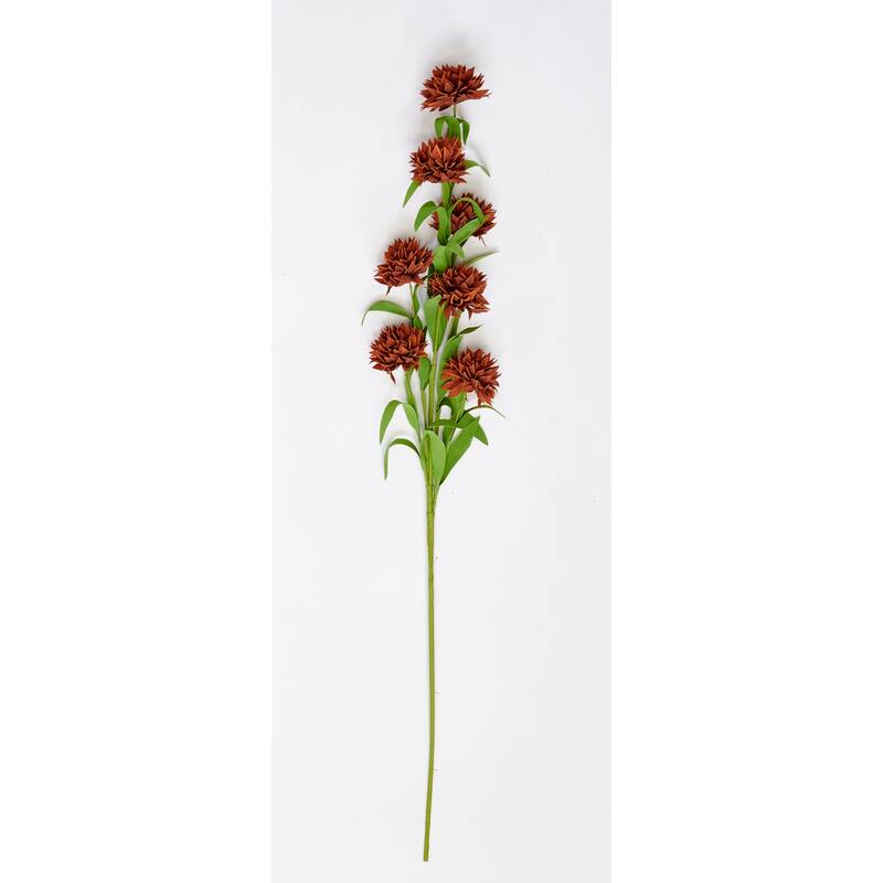 32" Artificial Marigold Spray, Rust, Set of 6 - 32