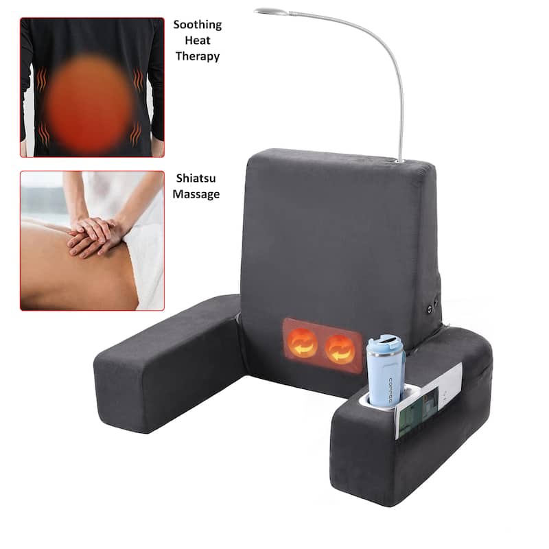 Carepeutic Backrest Bed Lounger with Heated Shiatsu Massage