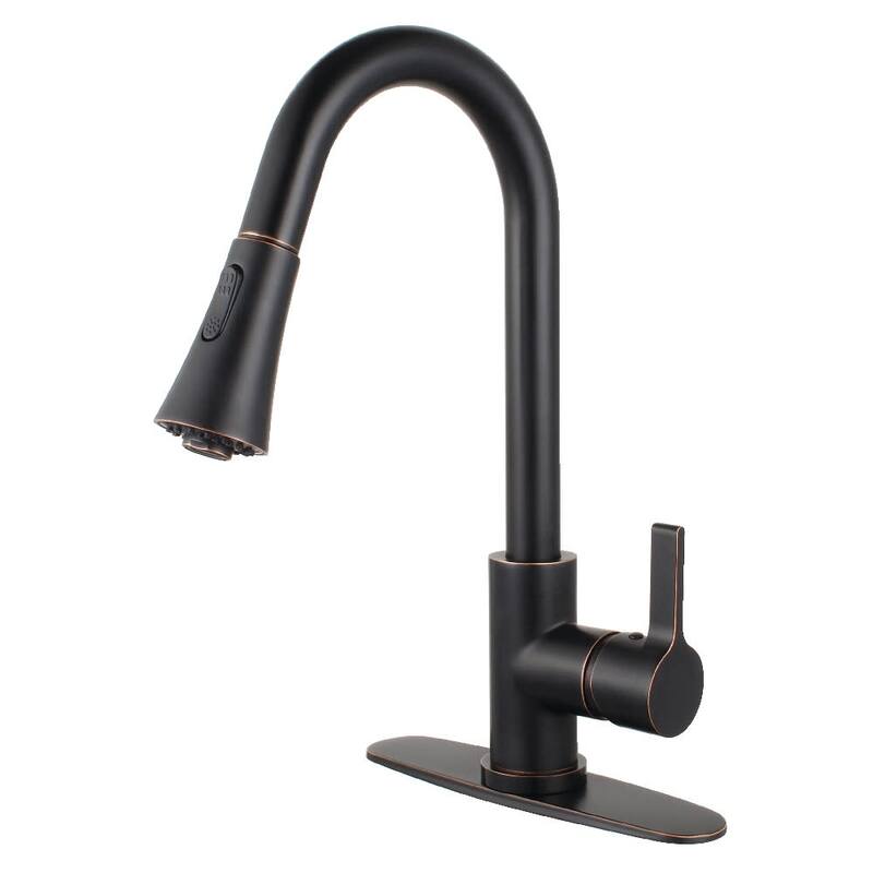 Kingston Brass Continental 1.8 GPM Single Hole Pull Down Kitchen