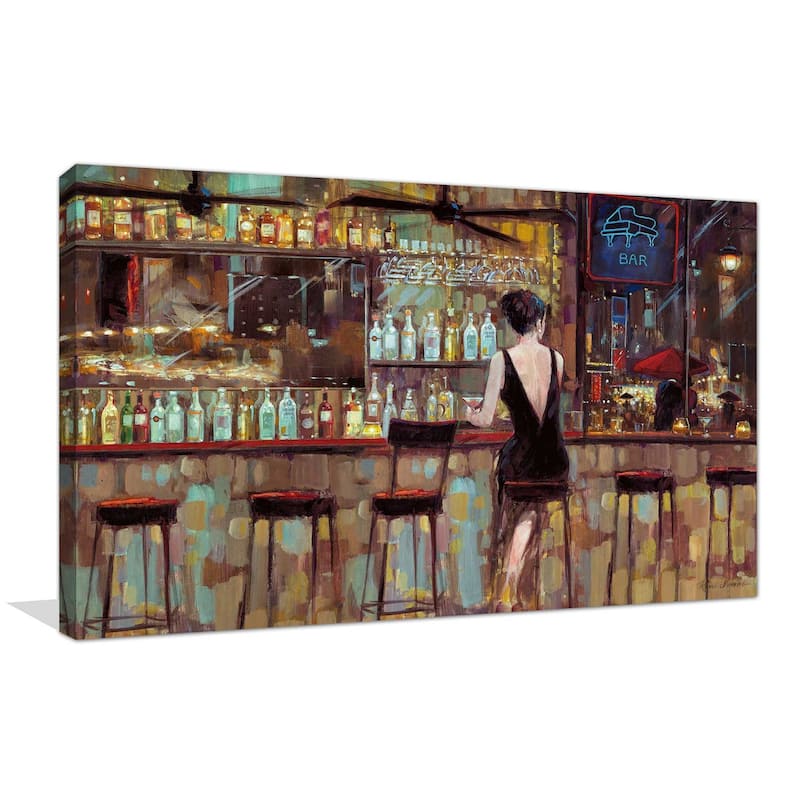 "Elegant in Black" by Ruane Manning Print on Canvas
