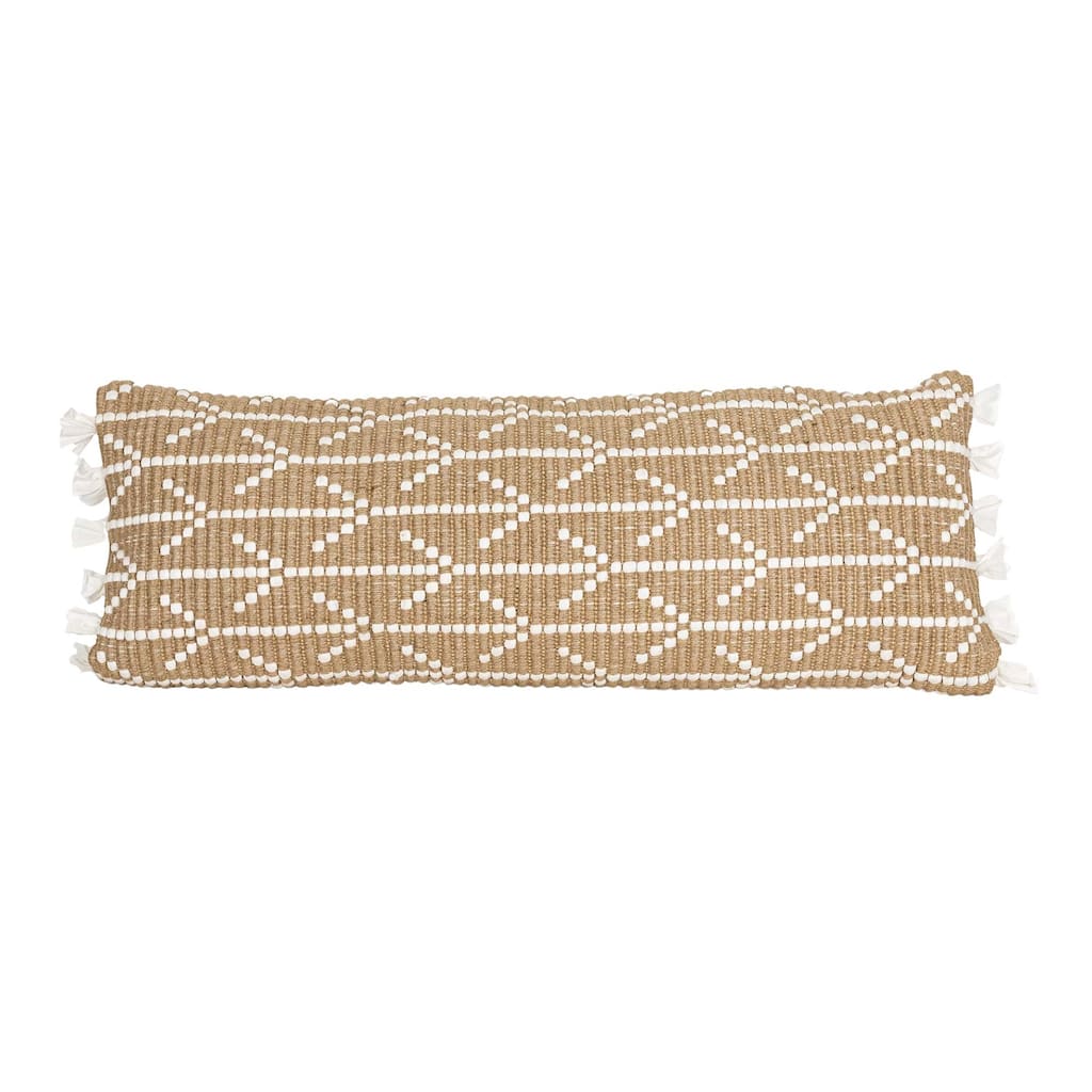 Foreside Home & Garden Geometric Arrow Filled Lumbar Pillow