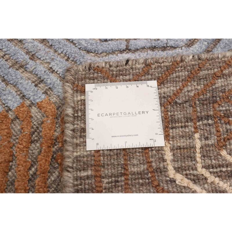 ECARPETGALLERY Hand-knotted Tangier Brown Wool Rug - 5'3 x 8'1