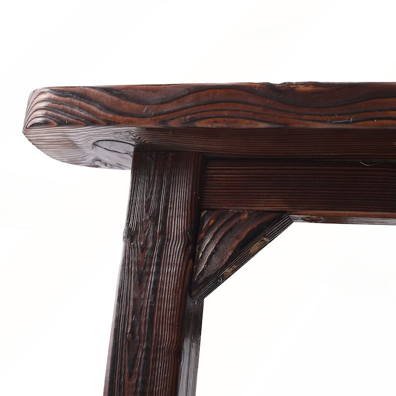Wooden Oversized Porch Rocker Chair With Wide Seat and Tall Backrest
