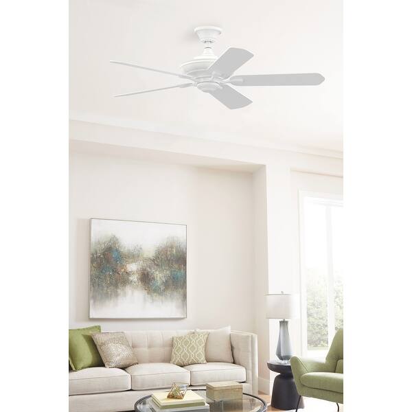 Fanimation myFanimation 60-in Matte White Indoor/Outdoor Ceiling Fan with Remote (5-Blade)