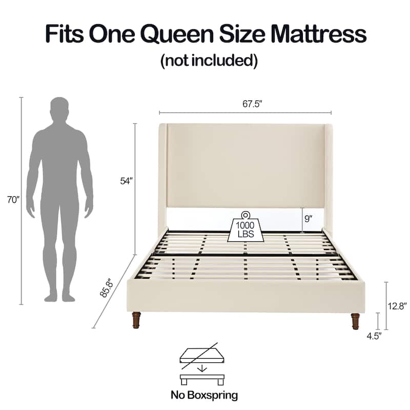 Harper Tall Headboard Upholstered Bed