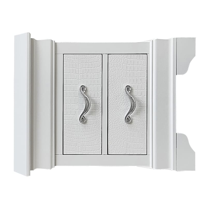 Wooden Nightstand with 2-Drawers - 24" - Silver