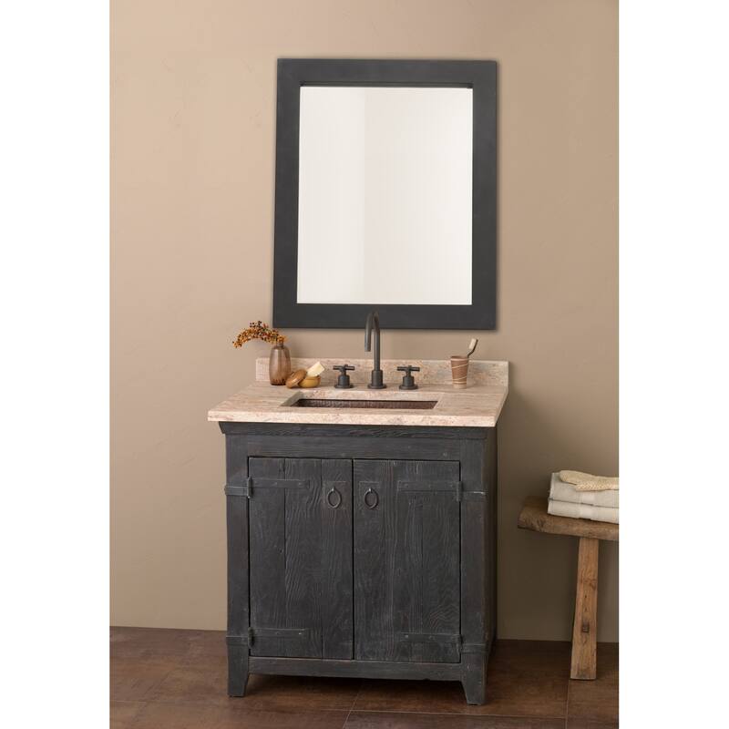 Native Trails Cuzco Rectangular 34"H x 27-1/2"W Beveled Steel Mirror