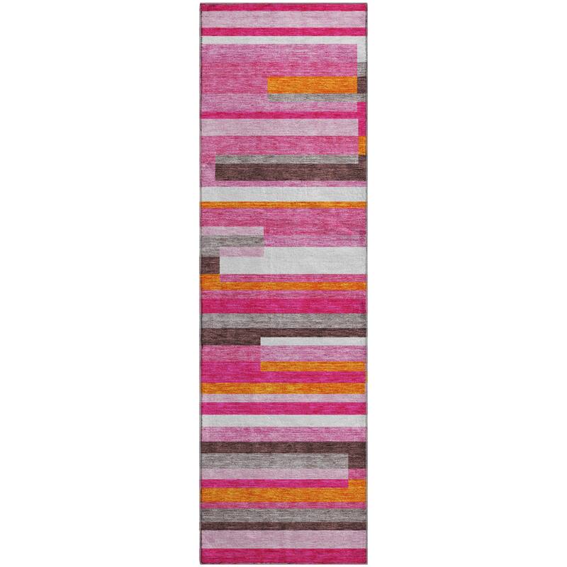 Premium Washable Super Soft Mosaic Stripe Mayfield Rug