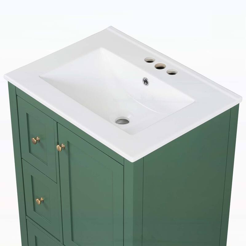 24-Inch Bathroom Vanity with Storage,Adjustable Shelf