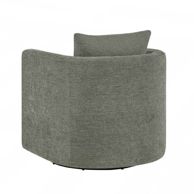 Performance Fabric Swivel Barrel Chair