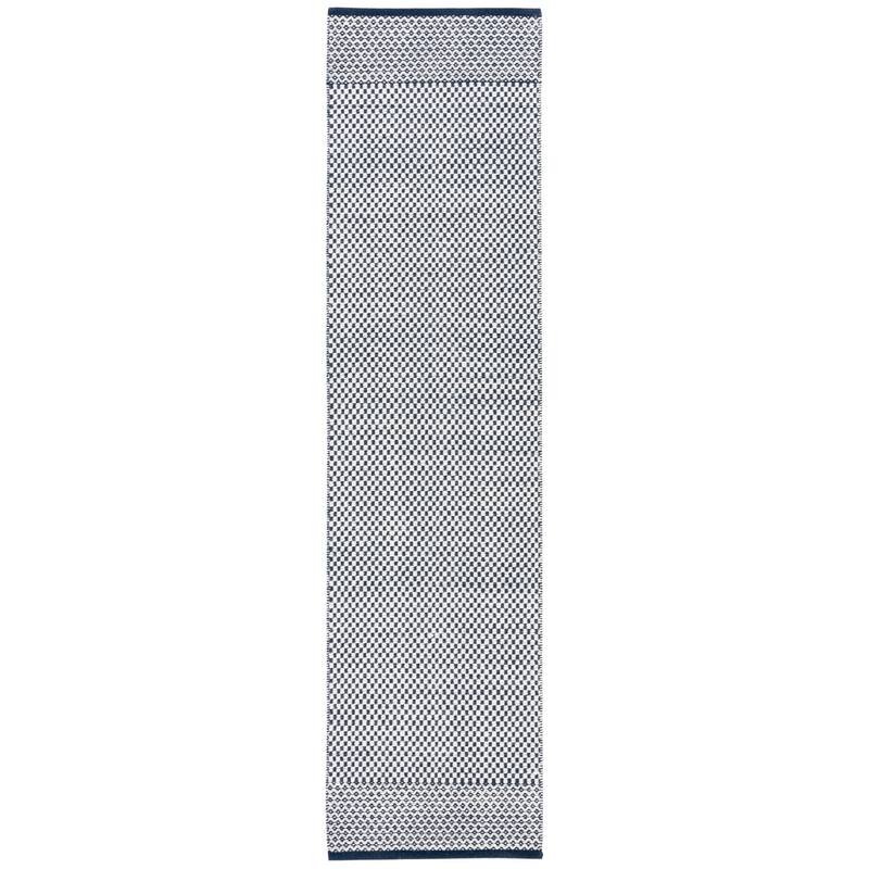 SAFAVIEH Vermont Vinnie Transitional Wool Rug - 2'3" x 9' Runner - Navy/Ivory
