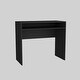 preview thumbnail 8 of 10, 35" Writing Desk with Storage Shelf, Durable Particle Board Office Desk Black