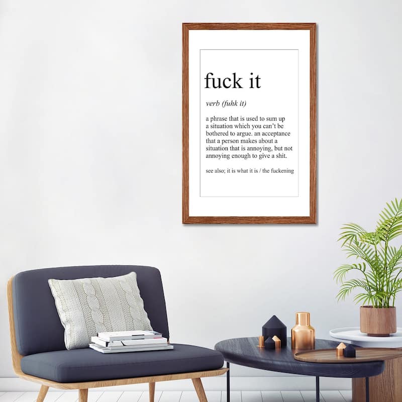 iCanvas "F-ck It" by Pixy Paper