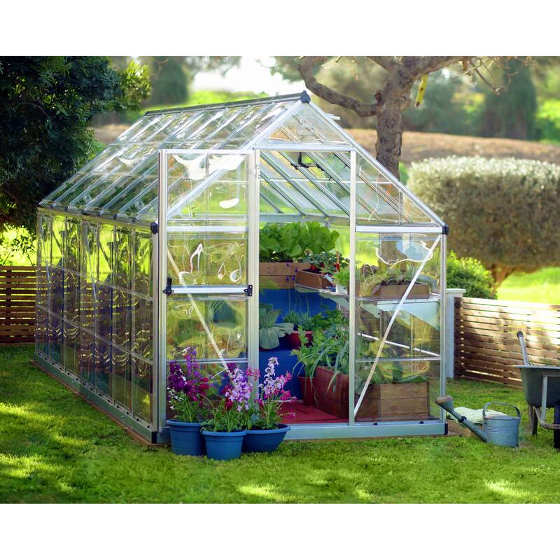 Harmony 6 ft. Silver & Grey /Clear DIY Greenhouse Kit