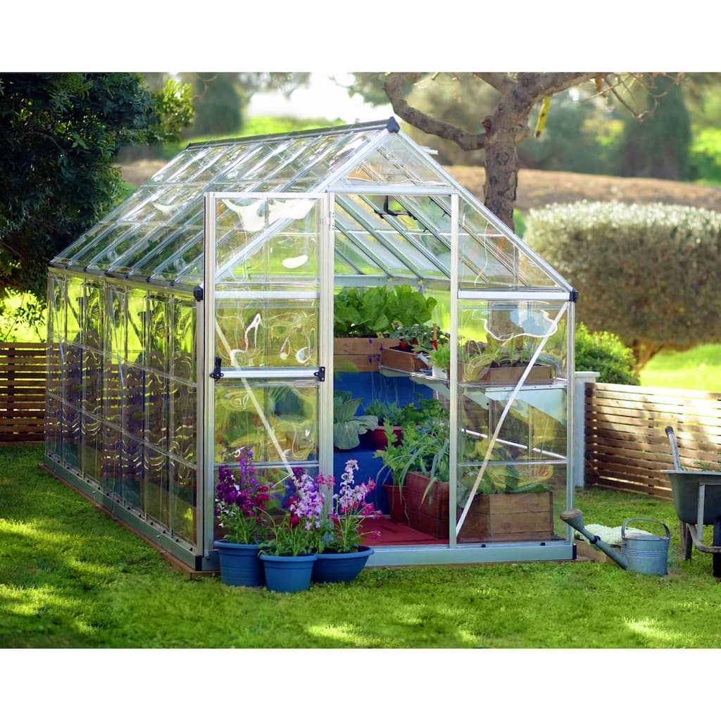 Harmony 6 ft. Silver & Grey /Clear DIY Greenhouse Kit