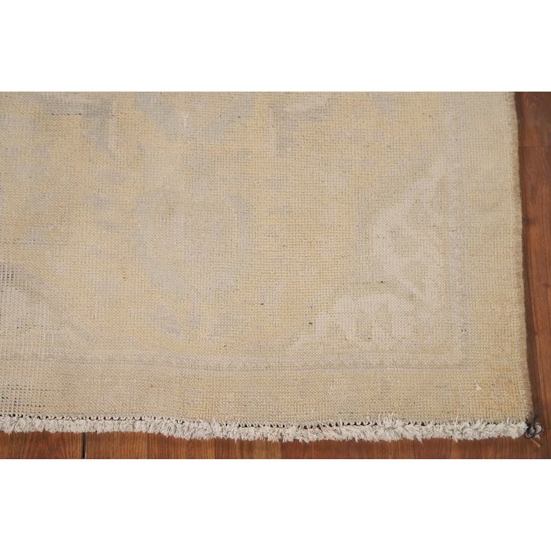 Hand Knotted Oriental 100% Wool Carpet Traditional Floral Peach Tabriz Area Rug - 4' 6'' X 3' 0''