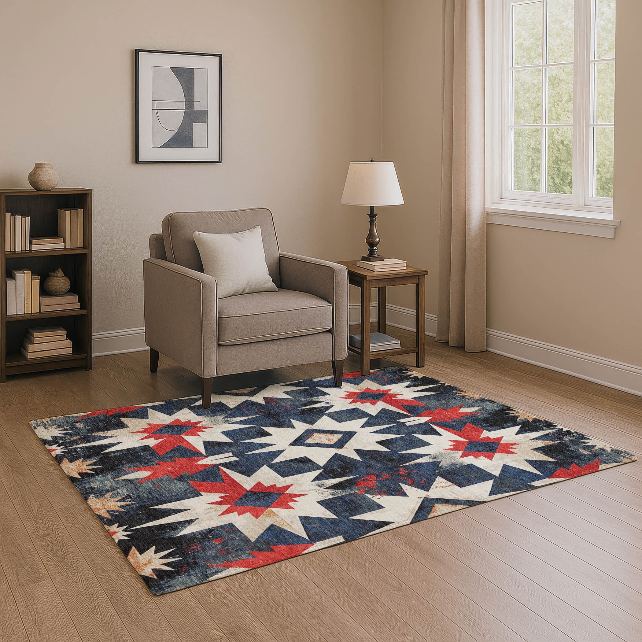 Premium Washable Super Soft Boho Geo Mayfield Rug
