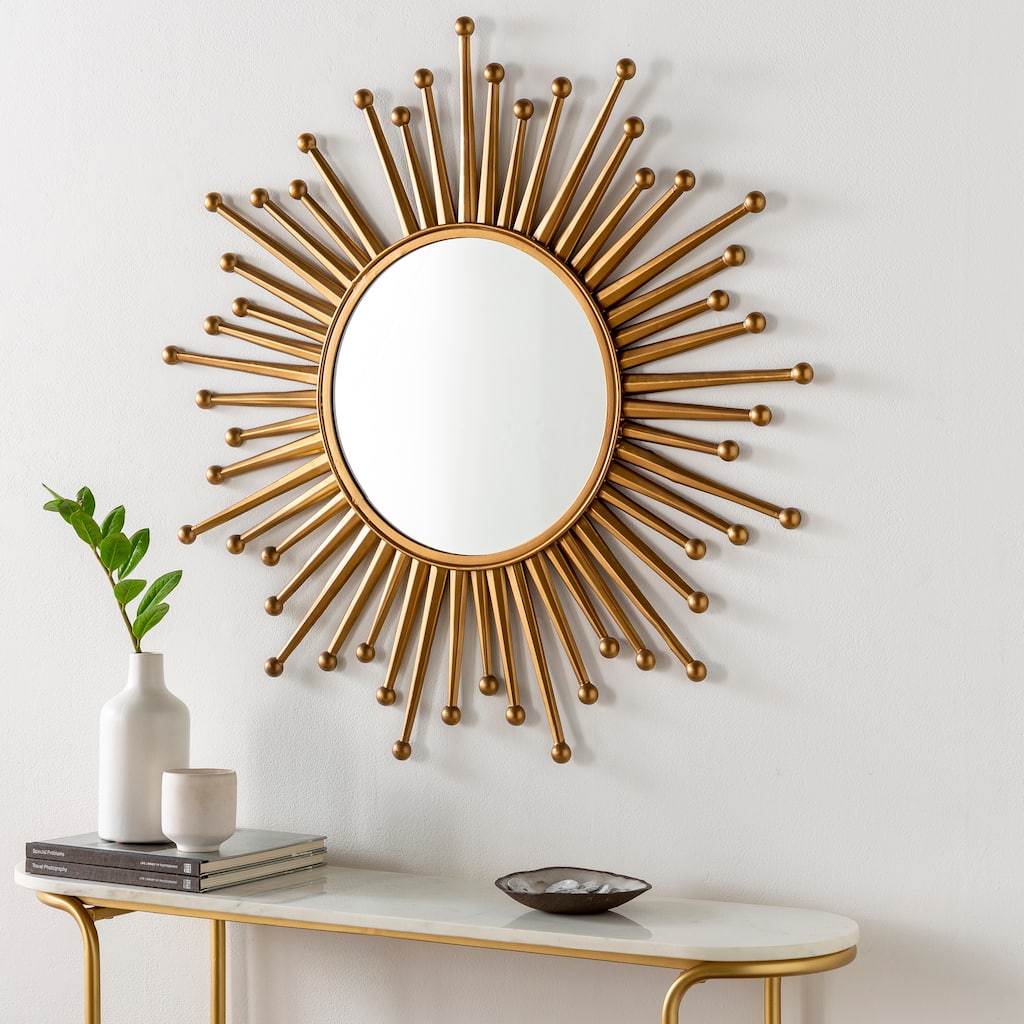 Izzy Modern Sunburst Mirror - 35"H x 35"W x 1"D
