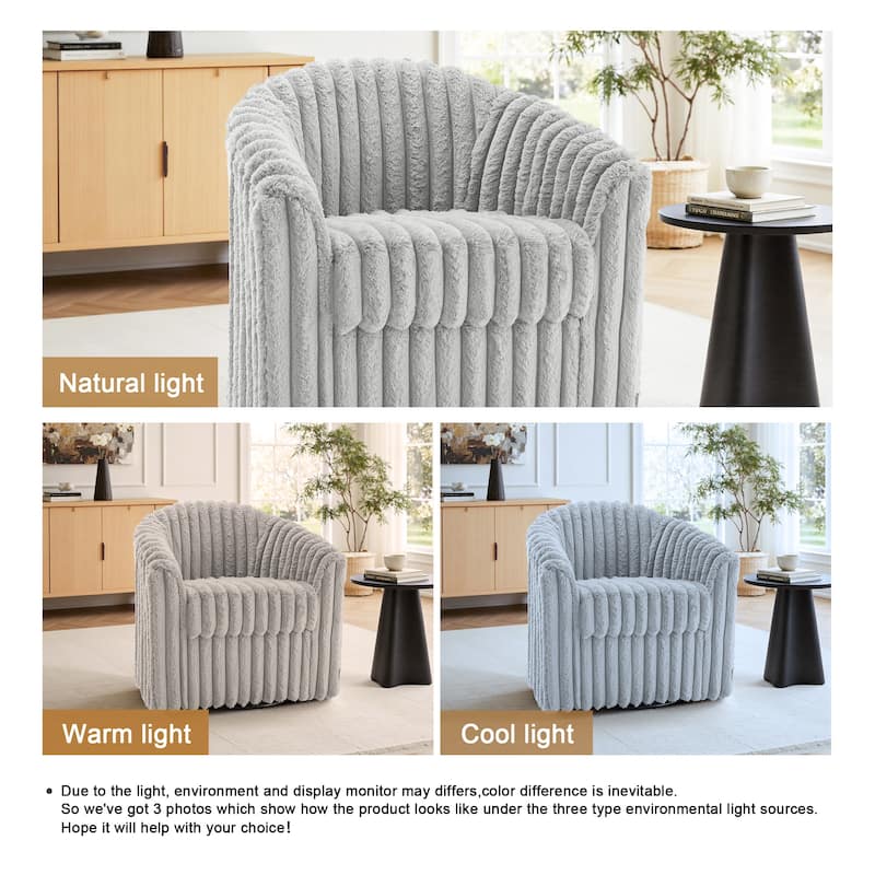 Single Sofa Armchair Swivel Barrel Chair