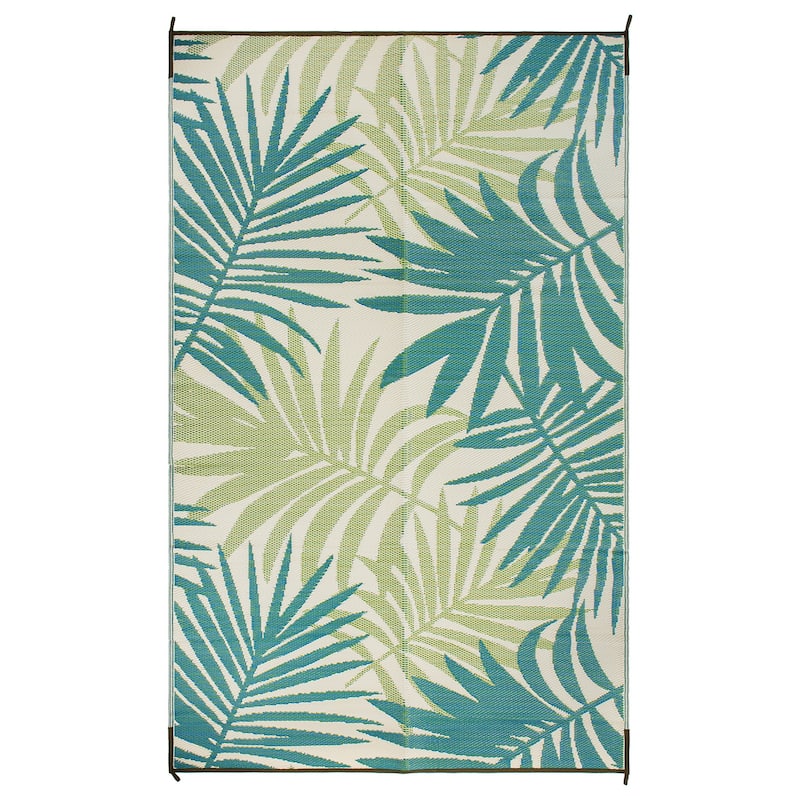 Modern Floral Reversible Plastic Outdoor Rugs