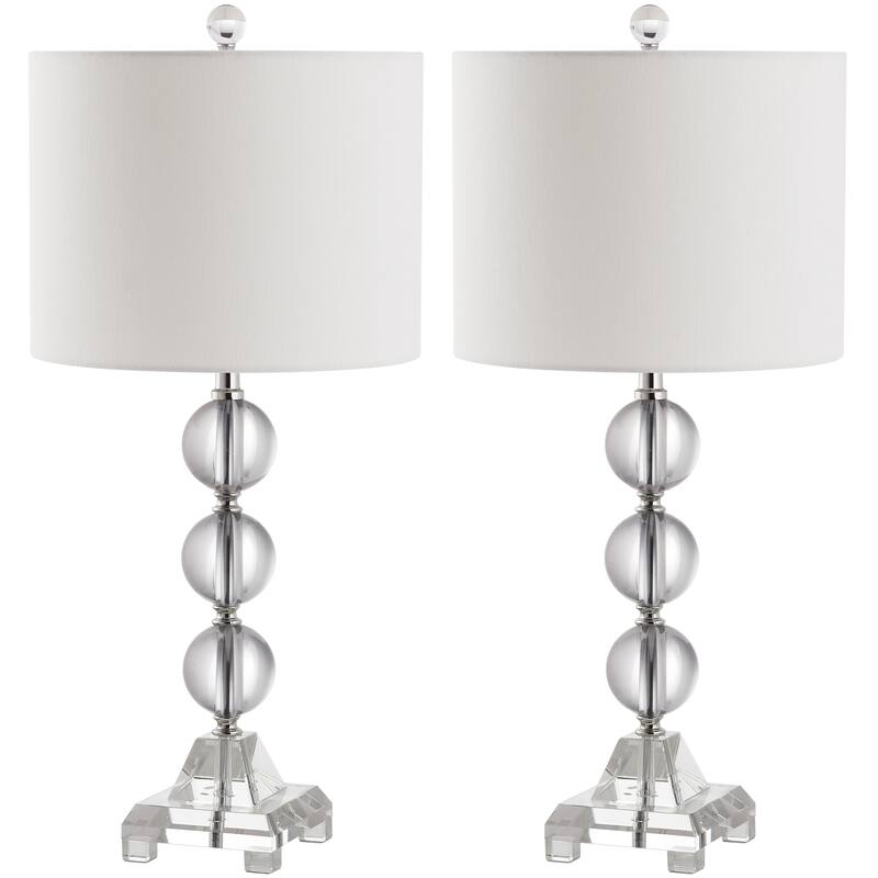 SAFAVIEH Lighting 24-inch Fiona Crystal Table Lamp (Set of 2) - 11"x11"x23.5"