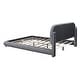 preview thumbnail 7 of 11, Curved Design Teddy Fleece Upholstered Platform Bed Frame, Queen, Grey