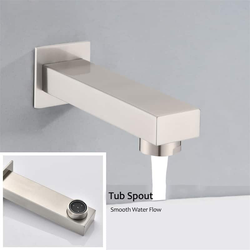 10 Inch Tub Shower Faucet With Hand Sprayer Wall Mounted Shower System With Tub Spout And Rough-in Valve Rainfall Shower Kit Set