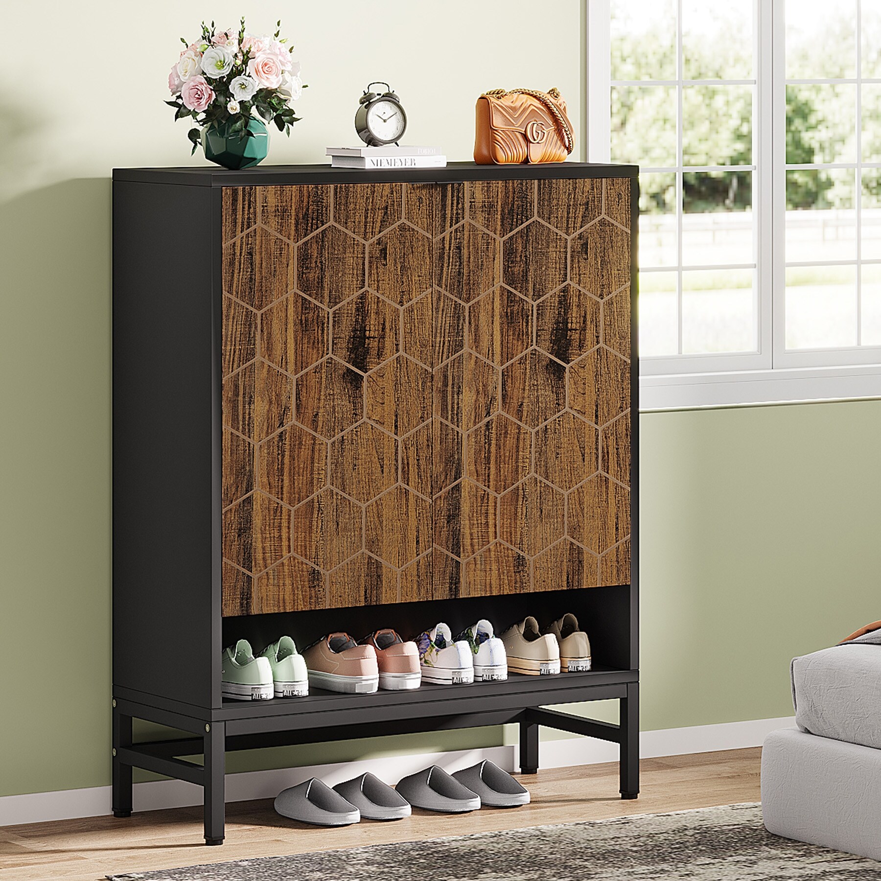 25 Pairs Shoe Cabinet with Doors Bed Bath Beyond 37280110