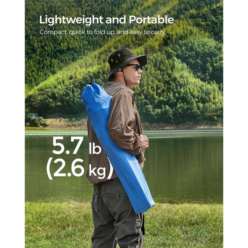 Set of 2 Lightweight Portable Outdoor Folding Camping Chairs with Carry Bags for Hiking or Fishing - 21.3"D x 33.9"W x 38.2"H